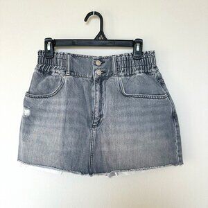 All Saints Hailey Mini Skirt, Grey Denim, Size 8